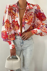 Sunny Side Of Life Floral Print Long Sleeve Top