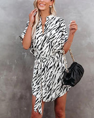 Hemdkleid mit Zebra-Print