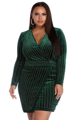 Plus Cassie Velvet Wrap Dresses