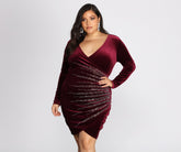 Plus Samantha Wrap Heat Stone Dresses