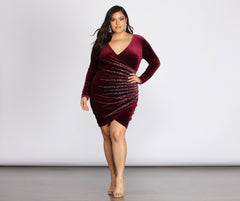 Plus Samantha Wrap Heat Stone Dresses