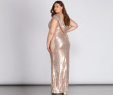 Plus Sivan Glam Sequin Dresses