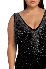 Plus Leanna Formal Heat Stone Dresses