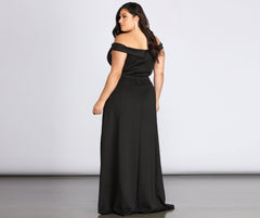 Plus Lucy Formal High Slit Dresses