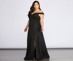 Plus Lucy Formal High Slit Dresses