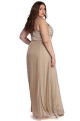 Plus Corinne Sparkle Lurex Dresses