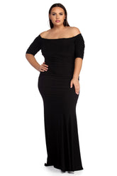 Plus Stella Formal Ruched Dresses