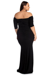 Plus Stella Formal Ruched Dresses