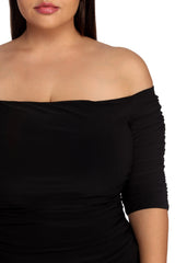 Plus Stella Formal Ruched Dresses