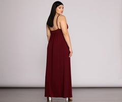 Plus Galilea Formal High Slit Dresses