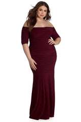 Plus Stella Formal Ruched Dresses