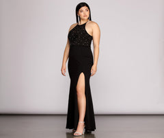 Plus Kacey Formal Heat Stone Dresses