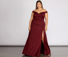 Plus Lucy Formal High Slit Dresses