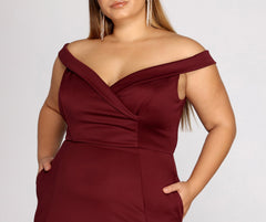 Plus Lucy Formal High Slit Dresses