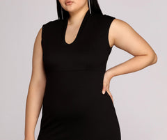 Plus Classic Midi Dresses