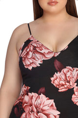 Plus Floral Fascination Midi Dresses
