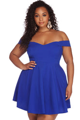 Plus Charming Sweetheart Skater Dresses