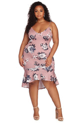 Plus Flow With Floral Midi Dresses