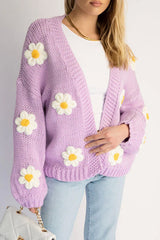 Simple Love Daisy Oversized Knit Cardigan