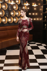 Alexis Stylish Nähte Boden wischen lange Pailletten Kleider