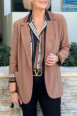 Ropa de trabajo de color sólido con cuello vuelto