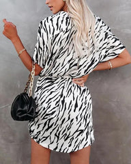 Hemdkleid mit Zebra-Print