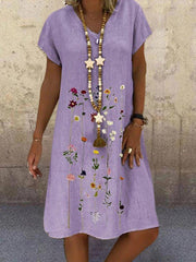 Vestidos estampados de manga corta para las fiestas