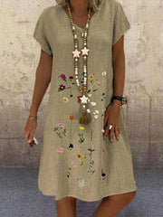 Vestidos estampados de manga corta para las fiestas