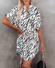 Hemdkleid mit Zebra-Print