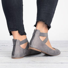 Zapatos planos con lazo y punta puntiaguda para mujer