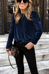 Make Your Day Velvet Long Sleeve Top