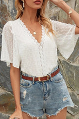 Dream Date Swiss Dot Lace Top