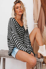 Suéter de punto a rayas para escapadas de fin de semana