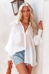 Take On The Trend Pocket Balloon Sleeve Shirt