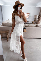 Catch A Spark Lace High Low Romper