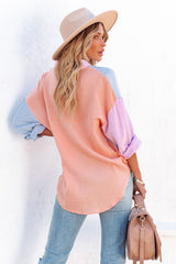 Field Day Colorblock Button Down Top