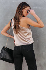 Effortless Endeavor One Shoulder Cami Top
