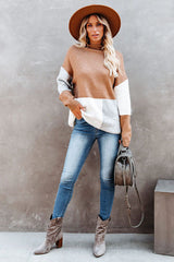 Suéter de punto de cuello alto Stay Comfy