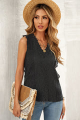 Spitzen-Tanktop „See You Tomorrow“