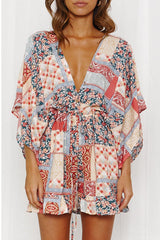 Summer Dreams Short Sleeve Printed Romper