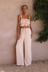 Conjunto de dos piezas de pierna ancha sin mangas Set for Paradise