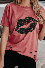 Kurzarm-Oberteil „Only For You“ mit Grafik