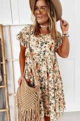 Vestido mini de manga corta con estampado floral Feels Right