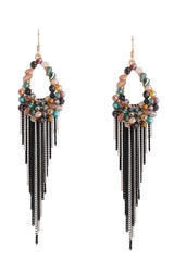 Pendientes elegantes colgantes de guijarros