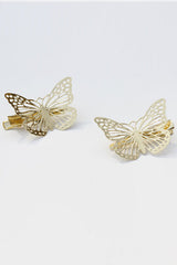 Adorno para el pelo de mariposa metálica