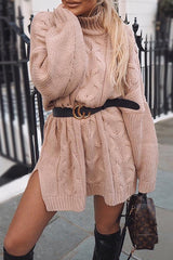 Vestido suéter de cuello alto Morning Chill