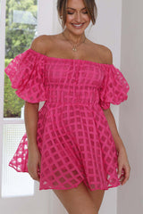 Loveliest Looks Off Shoulder Ruffled Mini Dress