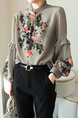 Love Of Romance Print Statement Sleeve Top