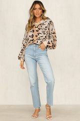 Suéter de punto con estampado de leopardo Afternoon Daydream
