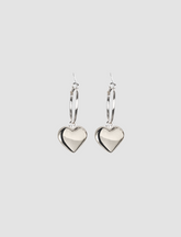 Silver Romantic Three-dimensional Metal Love Earrings